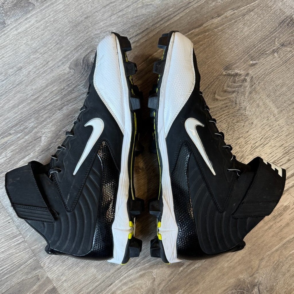 Nike Huarache 2KFillac Lacrosse Cleats Black White Volt 634626-010 Mens 13
